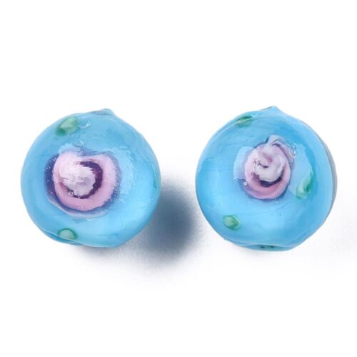Solid Turquoise Lampwork Beads