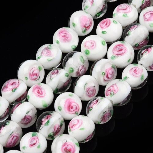 Solid White Lampwork Beads