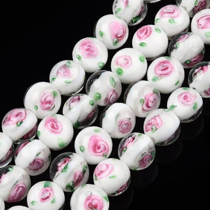 Solid White Lampwork Beads