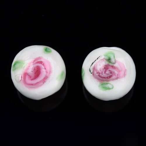 Solid White Lampwork Beads