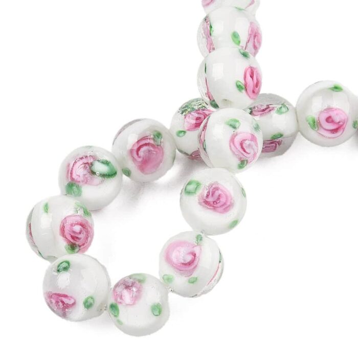 Solid White Lampwork Beads