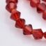 Deep Red Czech Bicone Glass Beads
