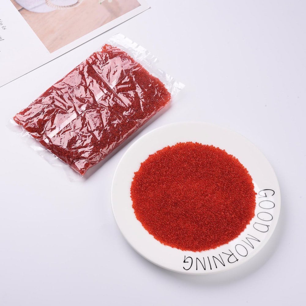 Transparent Red Seed Beads