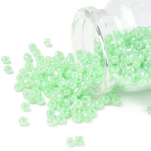 Light Pastel Green Lustre Seed Beads