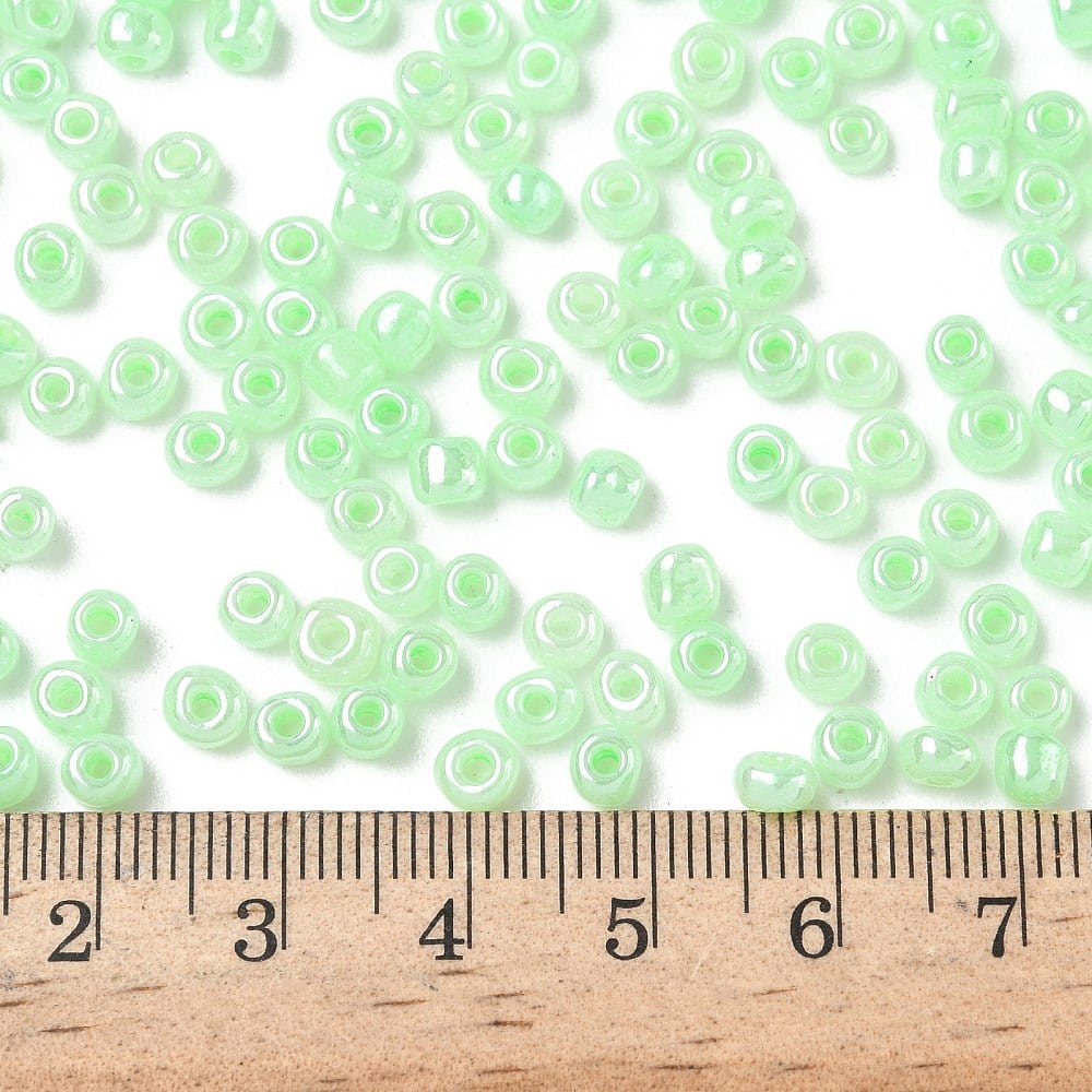 Light Pastel Green Lustre Seed Beads