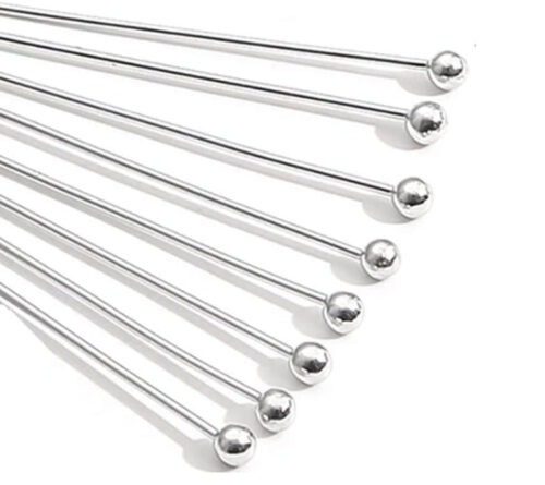 Silver Plated Metal Ballpins