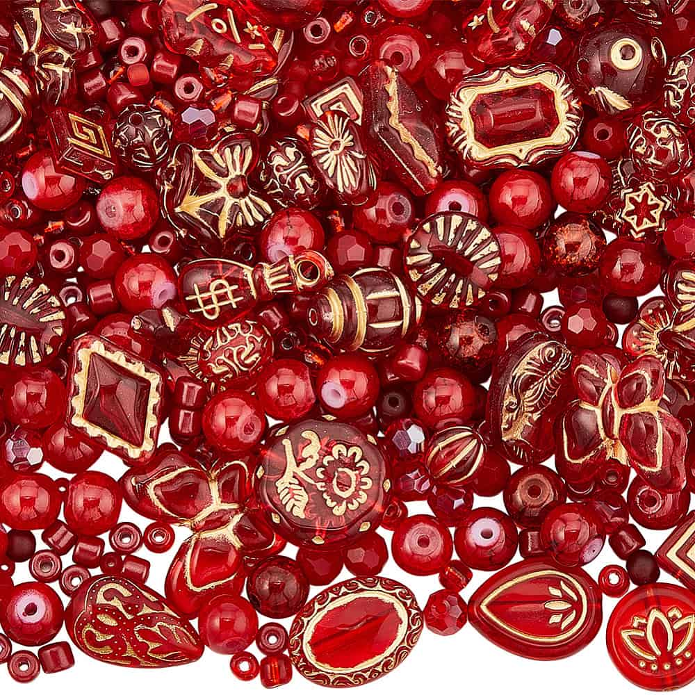 Red Acrylic Glass Beading Kit