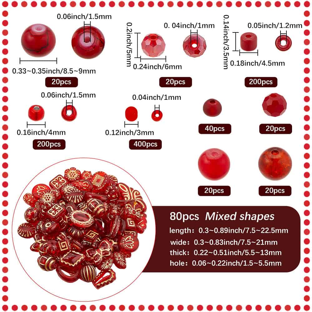 Red Acrylic Glass Beading Kit