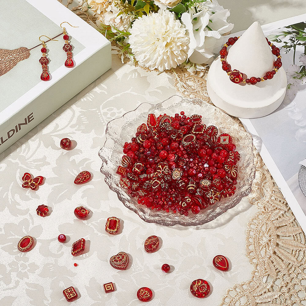 Red Acrylic Glass Beading Kit