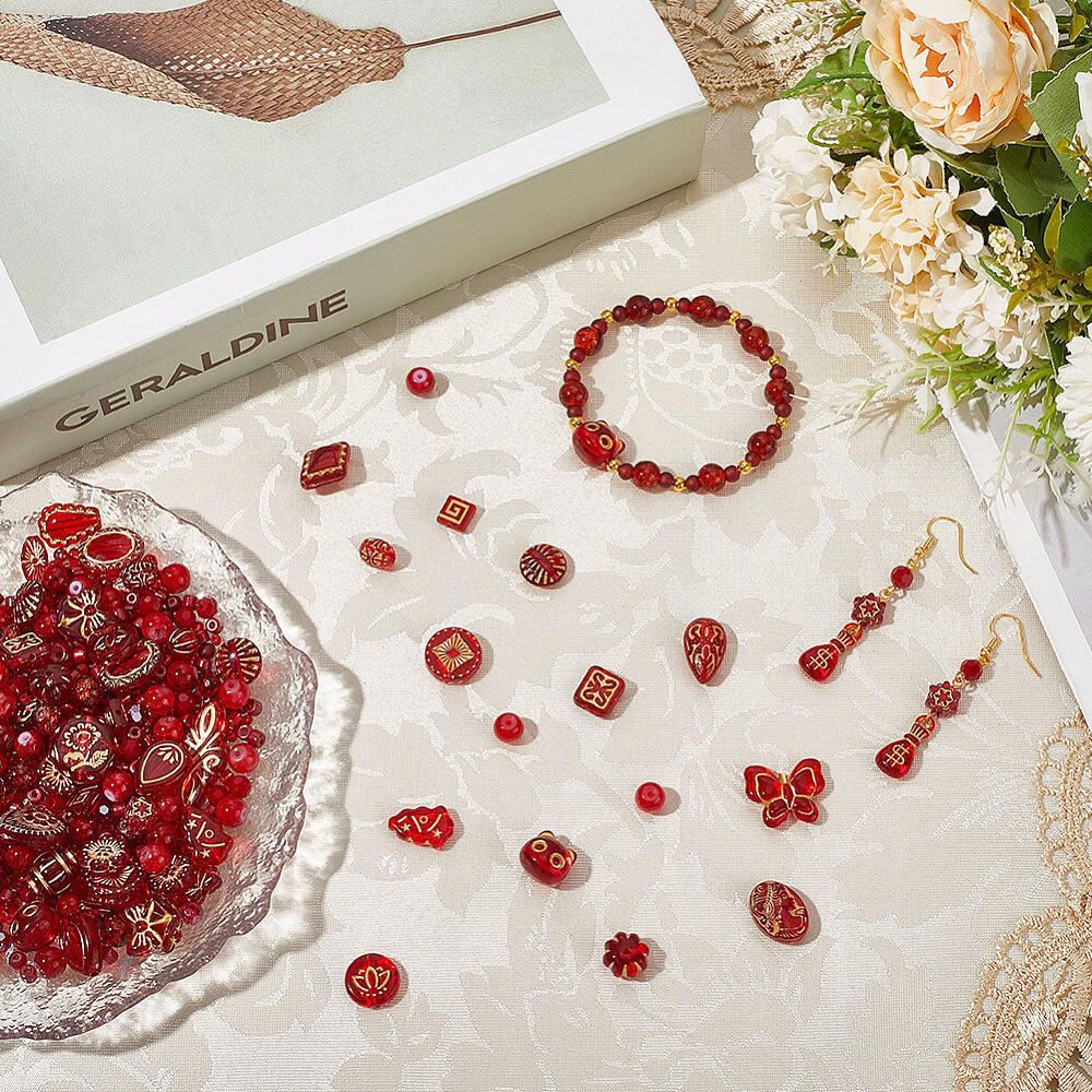 Red Acrylic Glass Beading Kit