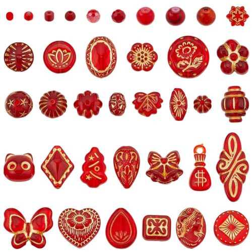 Red Acrylic Glass Beading Kit