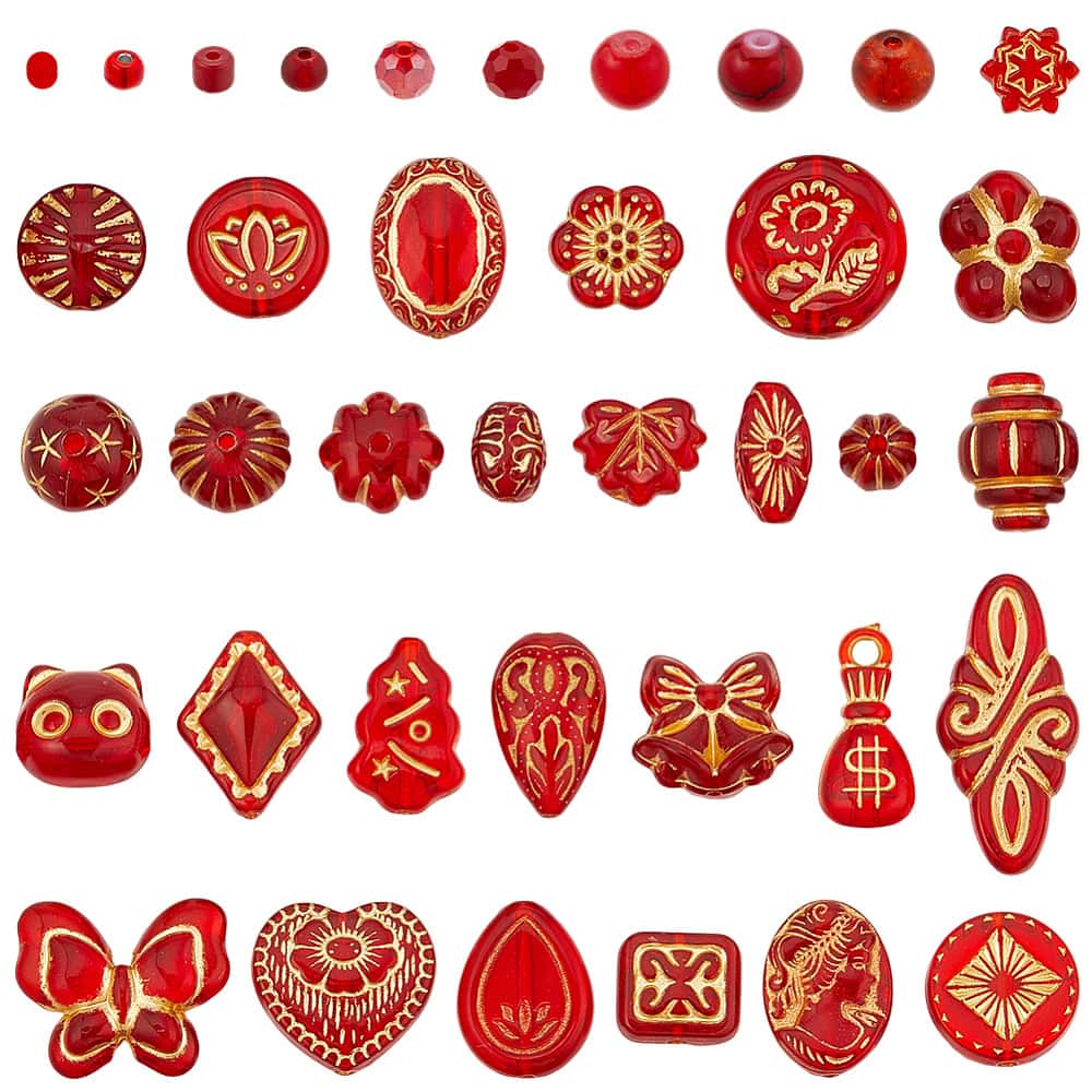 Red Acrylic Glass Beading Kit