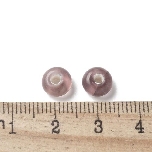 Salmon Flat Glass Lampwork Beads