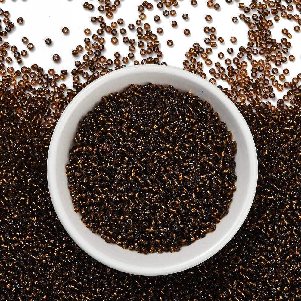 Brown Silver Lined Seed Beads