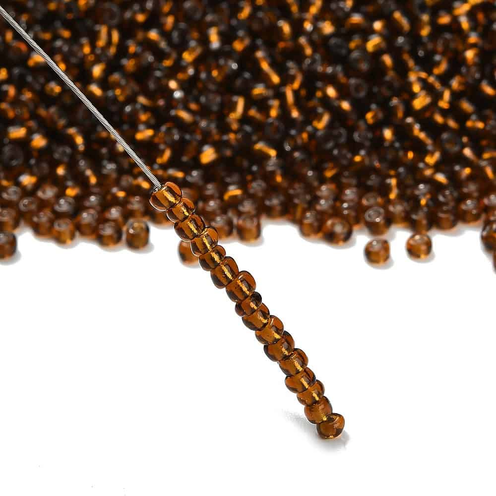 Brown Silver Lined Seed Beads