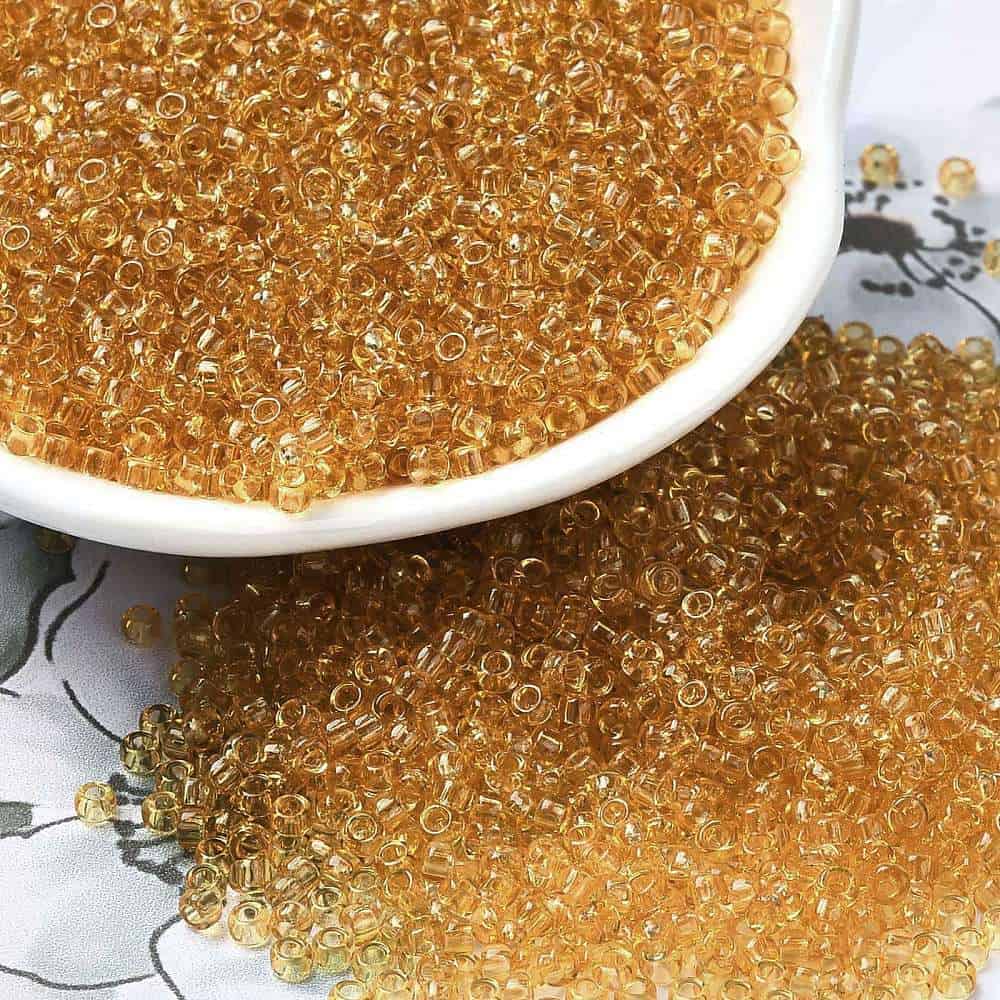 Transparent Goldenrod Seed Beads