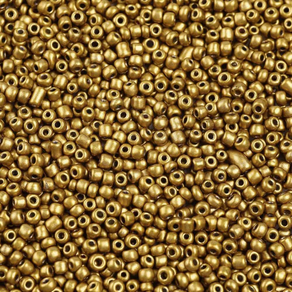 Matte Rustic Gold Seed Beads