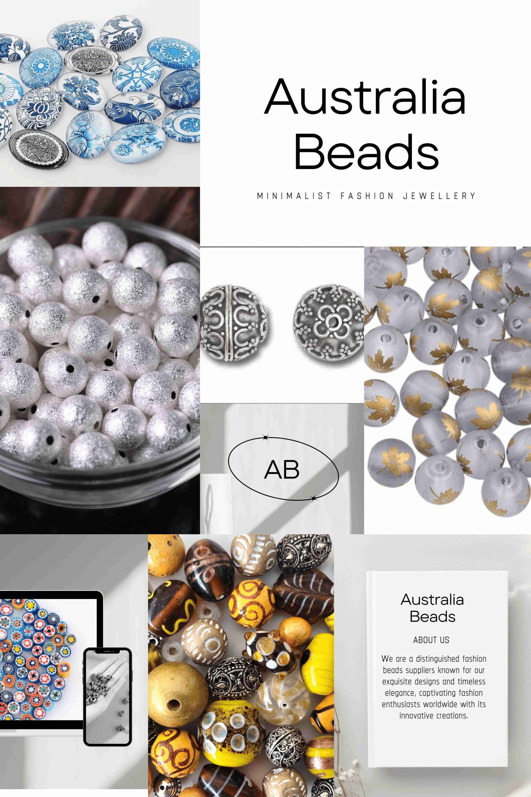 Colourful glass beads for making a stretch bracelet — ideal beginner jewellery making project