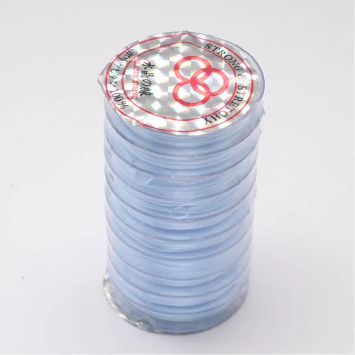 Light blue elastic bracelet cord single roll soft sky blue strong and stretchy jewellery making cord Australia