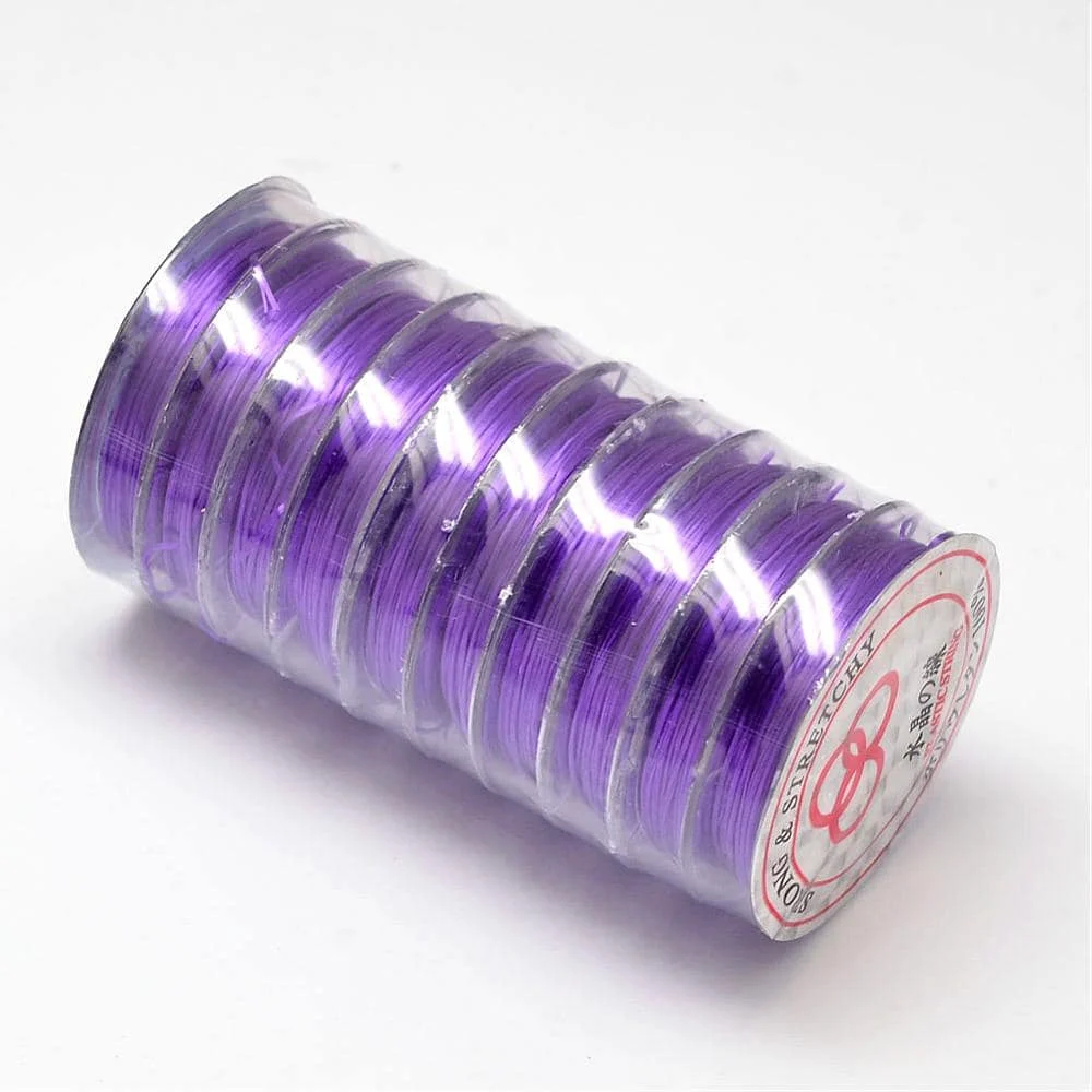 Purple elastic bracelet cord multi roll pack strong and stretchy violet stretch cord jewellery making Australia