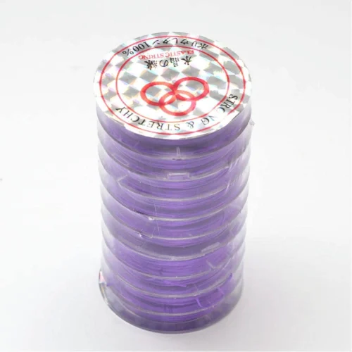 Purple elastic bracelet cord multi roll pack strong and stretchy violet stretch cord jewellery making Australia