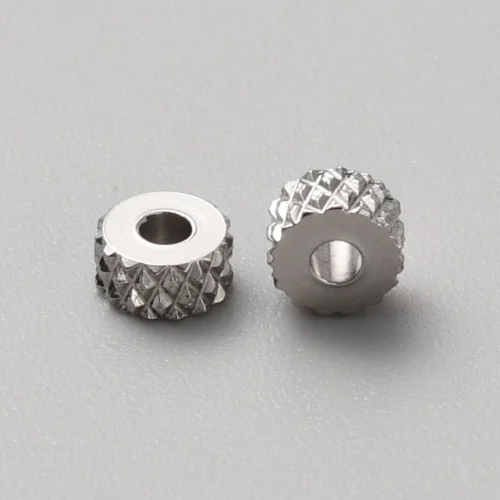 Textured stainless steel spacer beads diamond cut pyramid pattern rondelle shape gunmetal silver jewellery making Australia
