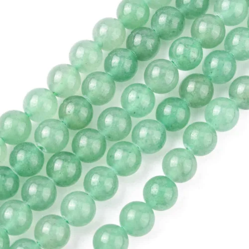 Light Green Aventurine Glass Beads 8mm
