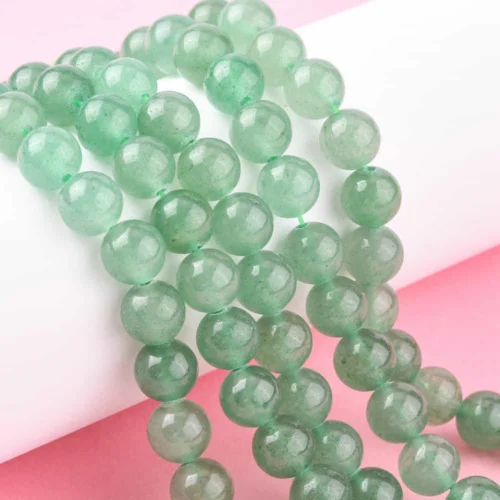 Light Green Aventurine Glass Beads