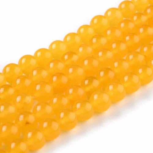 Natural Jade Gold Glass Beads 8mm Round