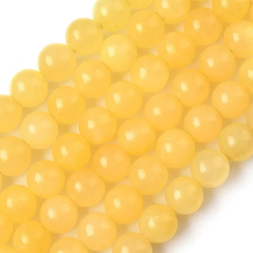 Yellow Jade Glass Beads