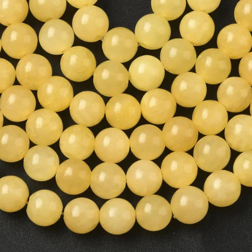 Yellow Jade Glass Beads