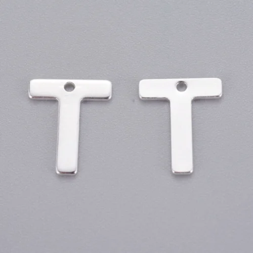Metal Letter Beads - Silver