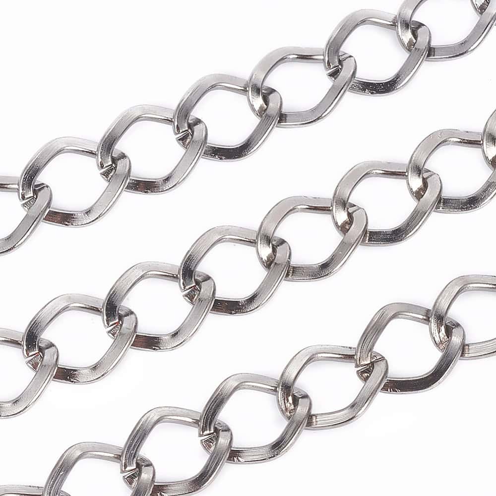 Silver Stainless Steel Twisted Chain