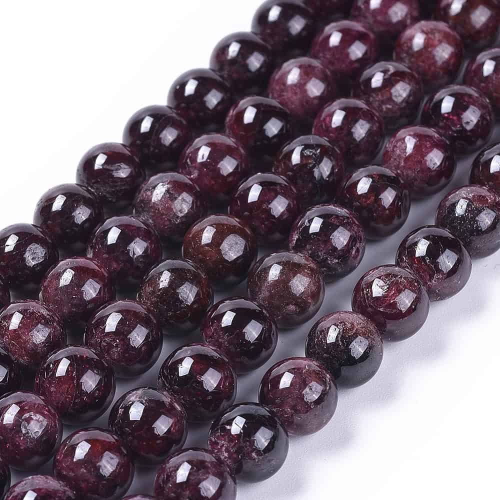 Red Garnet Natural Gemstones (8mm) - Image 4
