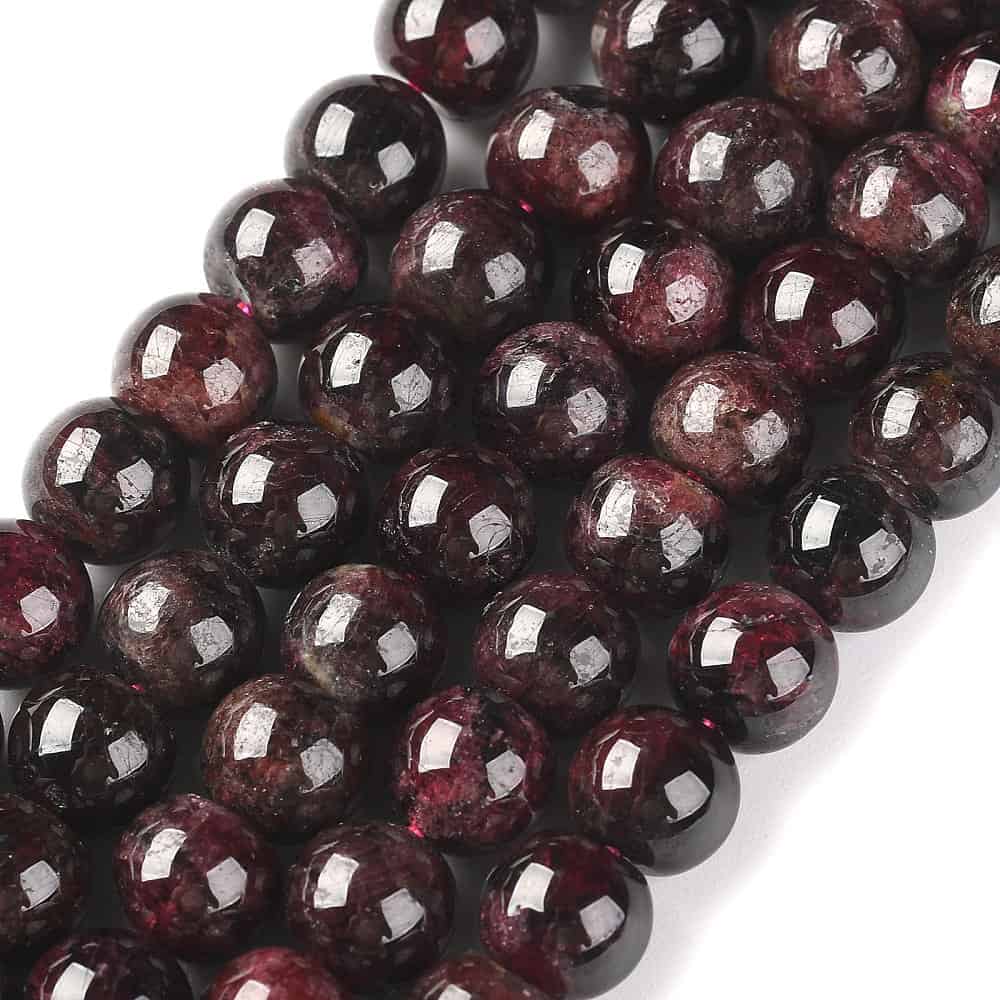 Red Garnet Natural Gemstones (8mm) - Image 2
