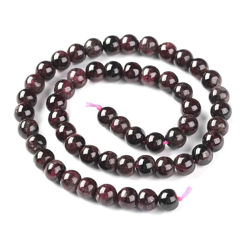 Red Garnet Natural Gemstones (8mm) - Image 8